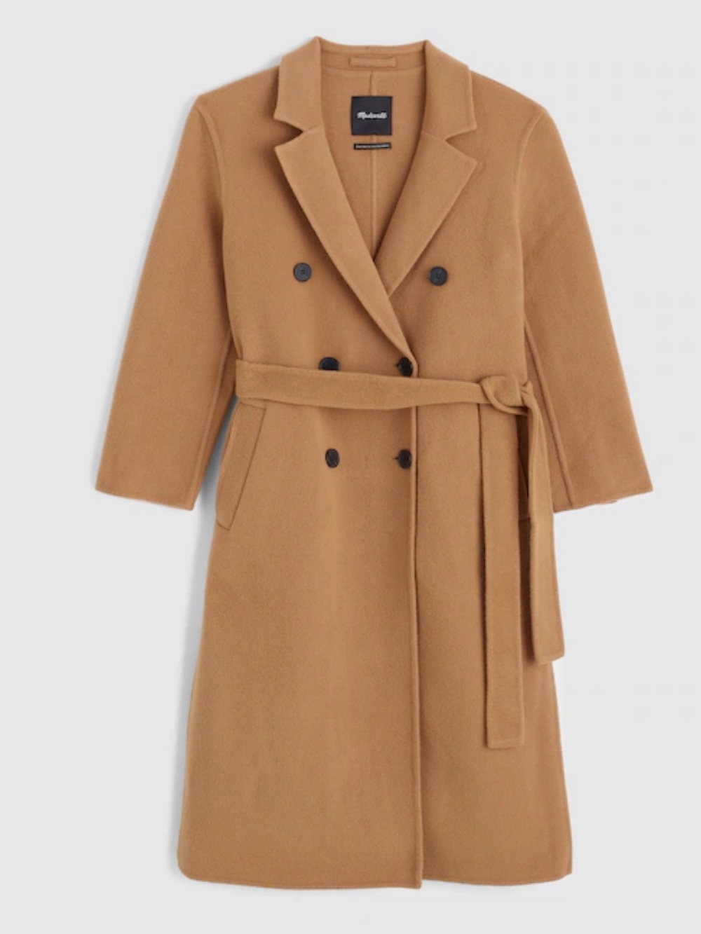 nwt madewell double-faced brushed long coat